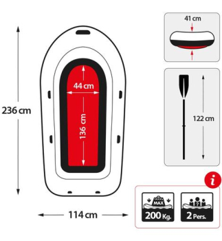 Intex Schlauchboot Challenger 2 Set